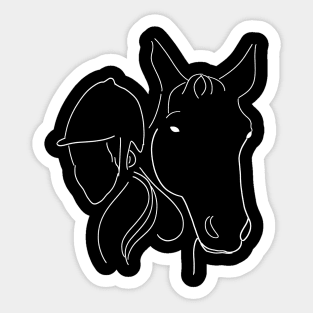 Horse and girl Sticker